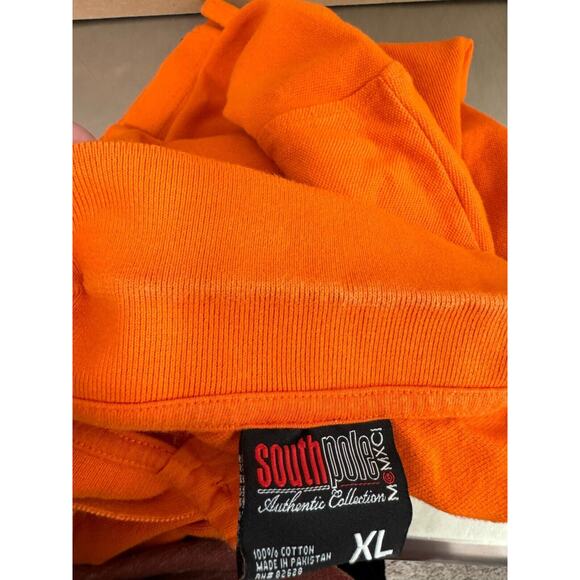 Southpole Polo Shirt Mens XL Orange Short Sleeve Authentic Collection Logo Vtg - Picture 5 of 10